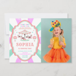 Invitación a la foto del circo de cumpleaños