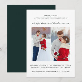 Invitación a la foto del compromiso de boda elegan