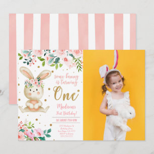 Invitación a la foto del cumpleaños de Bunny