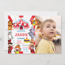 Invitación a la foto del cumpleaños de Circus