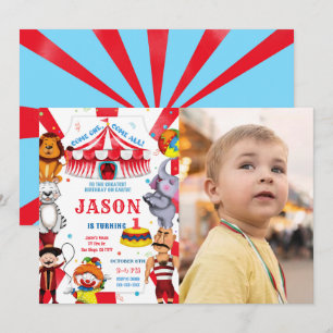 Invitación a la foto del cumpleaños de Circus
