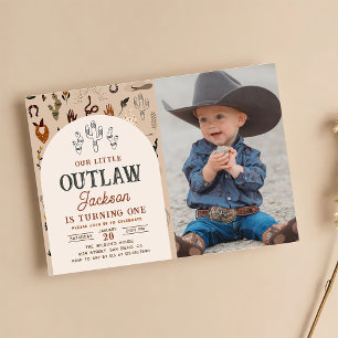 Invitación a la foto del cumpleaños de Cowboy West