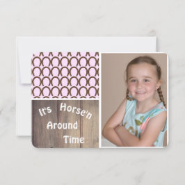 Invitación a la foto del cumpleaños de Cowgirl Hor