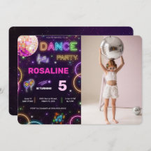 Invitación a la foto del cumpleaños de Dance