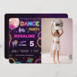 Invitación a la foto del cumpleaños de Dance