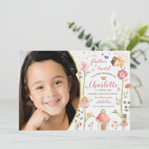 Invitación a la foto del cumpleaños de Fairy Garde