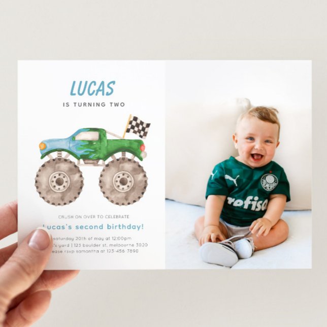 Invitación a la foto del cumpleaños de Green Blue  (Subido por el creador)