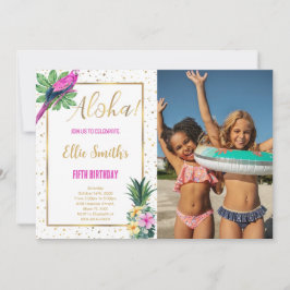 Invitación a la foto del cumpleaños de Hawái