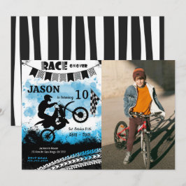 Invitación a la foto del cumpleaños de la biciclet