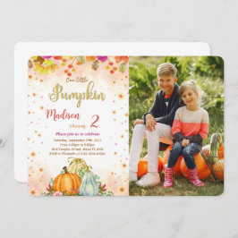 Invitación a la foto del cumpleaños de la calabaza