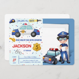 Invitación a la foto del cumpleaños de la policía
