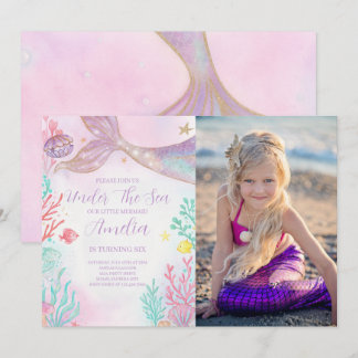 Invitación a la foto del cumpleaños de la sirena V