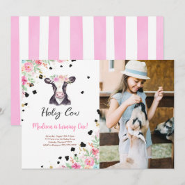 Invitación a la foto del cumpleaños de la vaca sag