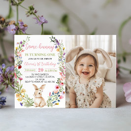 Invitación a la foto del cumpleaños de Little Bunn
