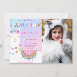 Invitación a la foto del cumpleaños de Llama