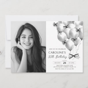 Invitación a la foto del cumpleaños de los globos