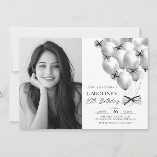 Invitación a la foto del cumpleaños de los globos 