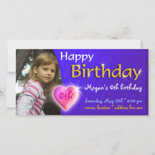 Invitación a la foto del cumpleaños de Megan