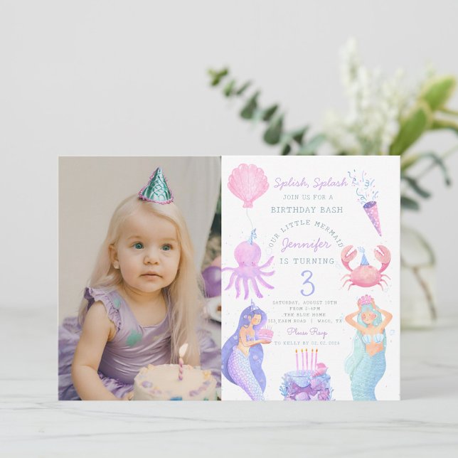 Invitación a la foto del cumpleaños de Splish Spla (Subido por el creador)