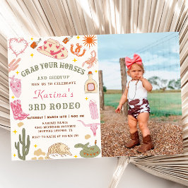 Invitación a la foto del cumpleaños de Western Cow