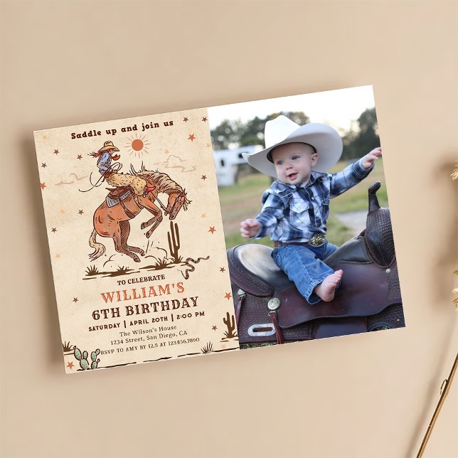 Invitación a la foto del cumpleaños de Wild West R (Subido por el creador)