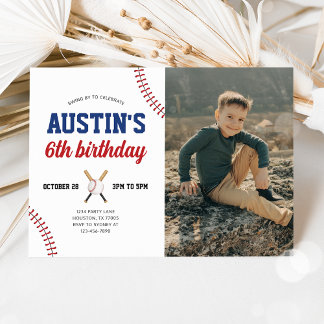 Invitación a la foto del cumpleaños del béisbol