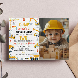 Invitación a la foto del cumpleaños del camión de