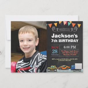 Invitación a la foto del cumpleaños del Camión de