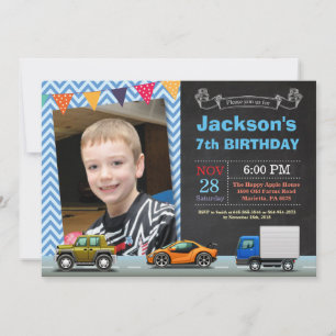 Invitación a la foto del cumpleaños del Camión de