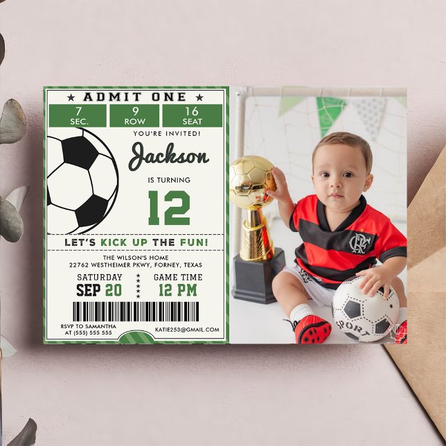 Invitación a la foto del cumpleaños del partido de (Subido por el creador)