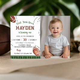 Invitación a la foto del cumpleaños del primer año