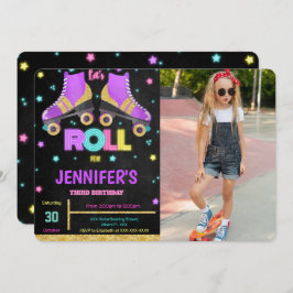 Invitación a la foto del cumpleaños del Roller Skl