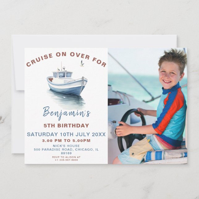 Invitación a la foto del cumpleaños del tema del b (Anverso)
