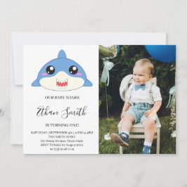 Invitación a la foto del cumpleaños del tiburón li