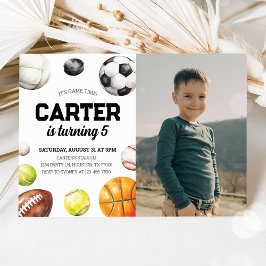 Invitación a la foto del cumpleaños deportivo