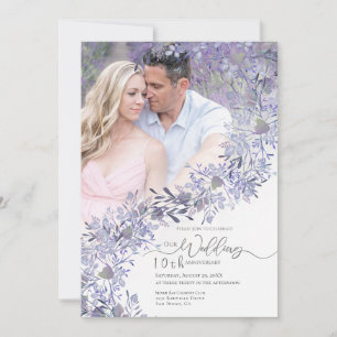 Invitación a la foto del elegante aniversario de l