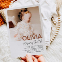 Invitación a la foto del primer cumpleaños