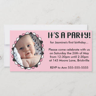 Invitación a la foto del primer cumpleaños