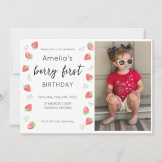 Invitación a la foto del primer cumpleaños de Berr