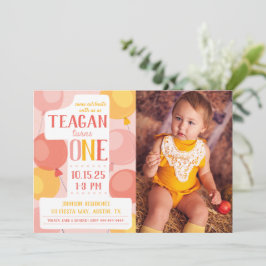 Invitación a la foto del primer cumpleaños de Cute