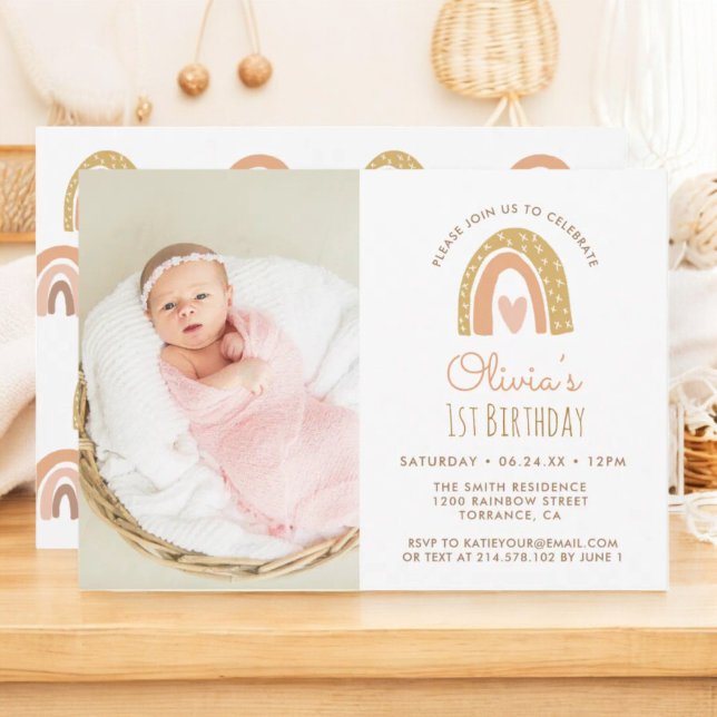 Invitación a la foto del primer cumpleaños de Girl (Subido por el creador)