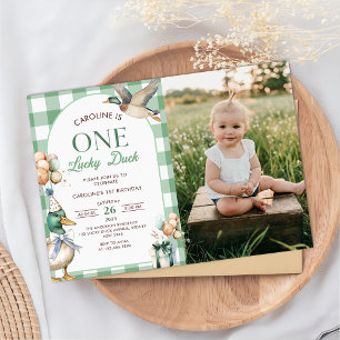 Invitación a la foto del primer cumpleaños de Gree