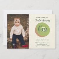 Invitación a la foto del primer cumpleaños de Kiwi