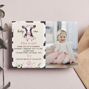 Invitación a la foto del primer cumpleaños de la v