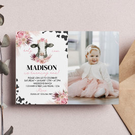 Invitación a la foto del primer cumpleaños de la v