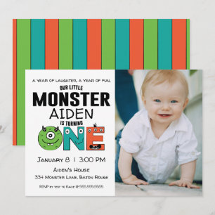Invitación a la foto del primer cumpleaños de Litt