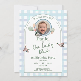 Invitación a la foto del primer cumpleaños de un p