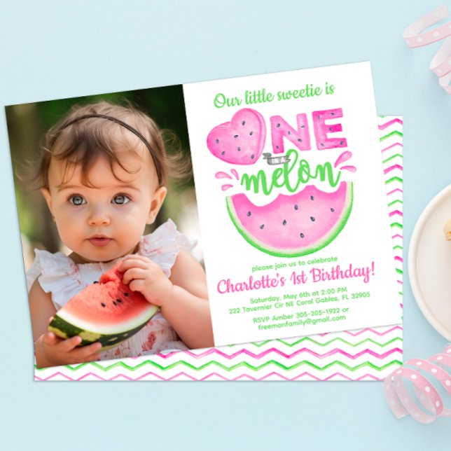 Invitación a la foto del primer cumpleaños de uno  (Subido por el creador)
