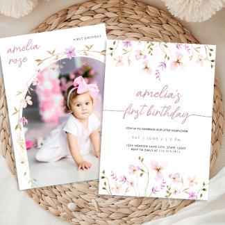 Invitación a la foto del primer cumpleaños de Wild