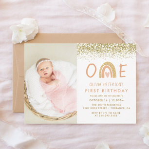 Invitación a la foto del primer cumpleaños del arc